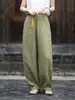 Pantalones Casuales de Lino Originales Vintage Otoño 2026, Lavados a la Arena, Holgados, Ligeros, Adelgazantes, Forma de Zanahoria