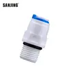 Conector de passagem reta para purificador de água de 2 dentes externos para 2 tubos, atacado, dois pontos com O-ring, conector de engate rápido de passagem reta K1044