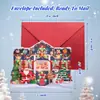 Tarjeta de Felicitación Navideña Personalizada Transfronteriza 3D Musical con Luz Parpadeante Estéreo Tarjeta de Felicitación para Fiestas Tarjeta de Regalo de Navidad