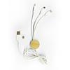 Cable de Datos Tres en Uno de Bambú, Cable de Carga Rápida para Teléfono de Bambú Ecológico, Adecuado para Oppo y Apple