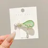 Presilhas de cabelo de alta qualidade, estilo coreano, nicho, para mulheres, doces e de luxo leve, estilosas e versáteis, presilhas laterais sem costura para franja