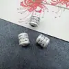 Plata de Pie S999 Retro 3D Plata Dura Accesorios Cuentas Hecho a Mano DIY Accesorios para Joyería Palabra Fu Accesorios 3D Cuentas de Barril