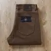 2024 Nuevo Otoño/Invierno Estilo Americano Sarga de Mezclilla Elástica Verde Militar Algodón Lavado Pantalones Casuales Gruesos Rectos para Hombre