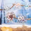Día Hermoso Cinta para Mascotas Serie Mar de Flores de Invierno Material para Cuaderno Temático de Invierno Pegatinas de Bucle Decorativas 6 Estilos