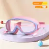 Gafas de Natación para Niños con Tapones para los Oídos Integrados HD Antivaho Marco Grande Silicona Suave Sin Presión en los Ojos para Niños y Niñas Multicolor