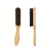 Escova de Cabelo Média e Grande - Cabo de bambu, cerdas duráveis e macias, adequada para modelar, pentear e desembaraçar, suave em cabelos molhados, adequada para todos os tipos de cabelo, ferramenta de beleza| Escova com cabo de bambu| Escova com cerdas macias, adequada para uso 365 dias por ano, utilizável em todas as quatro estações, cerdas de alta qualidade, para profissionais de salão