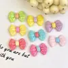 Azúcar Perlado Cabeza de Gatito Cubo de Azúcar Tela Brillante Macarrón Pasador de Pelo Tocado Resina Dibujos Animados Accesorios Decorativos