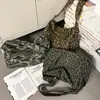 Bolso Tote de Viaje con Estampado de Leopardo Transfronterizo para Mujer Otoño 2025 Nuevo de Moda Gran Capacidad Bolso de Hombro Cruzado de Moda