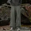 Pantalones personalizados/forrados de polar para otoño e invierno, pantalones impermeables para hombre para exteriores, marca de moda, pantalones de trabajo rectos holgados, estilo grueso