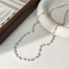 Corrente de Clavícula Brilhante Pérola Elegante Versátil de Luxo Leve Estilo Francês Moda Design de Nicho Colar para Mulheres