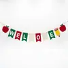 Suministro exclusivo transfronterizo de pancarta de fieltro WELCOME Manzana de tela no tejida para decoración de aula de regreso a clases, entrega OEM
