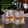 Copo de uísque giratório de cristal luminoso criativo, copo de cerveja inquebrável, copo de vidro giratório para alívio do estresse