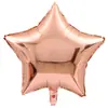 Balão de alumínio de 18 polegadas em formato de coração de amor, estrela de cinco pontas, cor sólida, para casamento, festa de aniversário, fabricantes de balões de alumínio decorativos, atacado