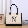 Bolsa de Lona Tote con Impresión de Logo Personalizado, Cinta Laminada 3D, Bolsa de Algodón para Promoción Cultural y Creativa, Bolso de Mano Publicitario
