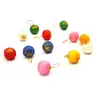 12 piezas decoración navideña regalos 3cm enrollado bola de Navidad colorida colgante para árbol de Navidad
