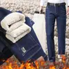 Pantalones Vaqueros Gruesos Forrados de Borrego de Invierno para Hombre, Holgados, Rectos, Tallas Grandes, Casuales, Duraderos, de Trabajo, Cálidos