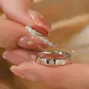 Anillo de pareja pequeño de azúcar un par de anillos de lujo ligero de nicho para hombres y mujeres anillo de boda inscripción regalo del Día de San Valentín 2023 Nuevo