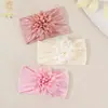 Accesorios para el cabello transfronterizos europeos y americanos para niños, diadema ancha floral de jacquard suave que no aprieta para bebé, gorro para protección de fontanela de lactante