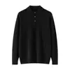 Suéter de Cachemira Pura de Lujo de Alta Gama Baicai Rong Otoño/Invierno 2026 para Hombre con Cuello de Camisa Suéter de Cachemira Pulóver