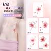 Tatuaje Adhesivo Temporal Color Flor de Cerezo Rosa Clavícula Impermeable Estilo Femenino Larga Duración Cubre Cicatriz Muñeca Bonito Mini Adhesivo
