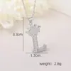Accesorios de Collar con Letra de Zirconia Incrustada de Cobre Nuevo Transfronterizo Hip-Hop Doble Capa Corona Colgante de 26 Letras Inglesas