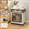 Mesa de Centro para Sala de Estar Aparador Armário de Armazenamento Simples Multicamadas Estilo Pet Carrinho Pequeno Multifuncional Prateleira de Armazenamento para Lanches e Brinquedos