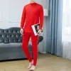 Ropa de otoño pantalones largos traje hombre año de nacimiento rojo ropa interior térmica fina joven y mediana edad otoño e invierno suéter básico