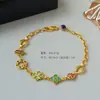 Moda de Verano Exquisito Retro Combinable Color Esmalte al Óleo Mariposa Pulsera Lujo Ligero de Alta Gama Pulsera de Temperamento para Mujer