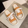 Zapatos de Lona Planos con Suela Gruesa de Medio Tobillo para Mujer, Nuevos de Verano 2026, Zapatos Casuales Versátiles de Nicho, Pantuflas Ligeras