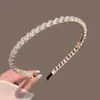 2026 Headband de Cristal Feminina com Contas Feita à Mão Fina Headband Elegante Simples Liga Metálica Acessórios de Cabelo Elásticos de Cabelo Atacado