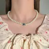Collar de Perlas Doble Capa Retro Francés para Mujer, Lujo Accesible Accesorios de Gama Alta de Nicho, Cadena de Clavícula de Gargantilla de Moda