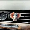 Transfronterizo Nuevo Acrílico Plano Lindo Flor Elefante Coche Salida de Aire Clip Decorativo Interior del Coche Aromaterapia Fragancia