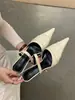 Chinelos mule de salto agulha com bico fino e parte traseira aberta, estilo coreano, vermelhos, para mulheres, chiques para o verão, adequados para uso externo, salto gatinho, sexy e versáteis