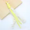 Colgante Creativo de Encaje de Cuadros Malla Encaje Accesorios Colgantes para Mochila Escolar Tiras de Tela Floral Cuerda Trenzada Colgante para Teléfono Móvil Cordón