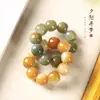 La belleza del mundo está dispuesta a enlazarse contigo blanco degradado Jade Bodhi giro a mano para hombres y mujeres giro en el dedo suave giro a mano para estudiantes