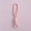 Lanyard corto para teléfono móvil, accesorio tejido a mano DIY, accesorio decorativo, accesorio de llavero con cuentas, hebilla colgante
