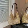Bolso Tejido de Gran Capacidad Transfronterizo para Mujer 2026 Nuevo Bolso de Paja para Vacaciones de Verano Bolso Tote Versátil para Hombro para el Trabajo