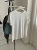 Camiseta básica versátil de manga corta con cuello redondo y logo metálico para mujer, versión coreana de verano 2026, algodón de bambú elástico, camiseta básica de hombro normal