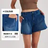 Shorts de Mezclilla Sueltos Personalizados para Mujer, de Cintura Alta, Adelgazantes, Casuales, Versátiles, con Bolsillos Plisados, Shorts Deportivos para Fitness
