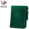 Porta-moedas Retro Couro Crazy Horse Mais Vendido Transfronteiriço Carteira Casual Masculina com Zíper Porta-Cartões de Couro de Vaca de Primeira Camada Porta-Moedas Feminino