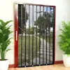Puerta de Pantalla Plegable con Malla de Diamante, Antirrobo, Anti-Ratón, División de Aleación de Aluminio, Puerta de Pantalla Deslizante Invisible, Ventana de Pantalla de Acero Retráctil a Prueba de Mosquitos