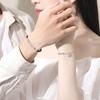 Sansheng tiene una pareja de albaricoques con cuerda de mano de plata de ley 925, pequeña pulsera Mori fresca, joyería vintage, regalo de San Valentín al por mayor
