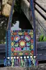 Bolsa de ombro única bolsa de franja bolsa estilo étnico bolsa transversal bolsa de souvenir de viagem bordada Leidezhu Yunnan tecido grosso zíper pequena