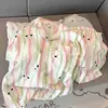 2024 Nuevo Pijama de Algodón Nube para Mujer Verano Manga Corta Shorts Dulce Lindo Dibujos Animados Ropa de Casa para Dama traje