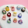 Acessórios de resina de boneca de desenho animado, miniaturas 3D, fofos e coloridos, presilhas de cabelo, elásticos de cabelo e pingentes decorativos criativos feitos à mão de resina