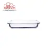 Bandeja para Hornear de Vidrio Resistente al Calor al por Mayor Vajilla de Cocina Vidrio de Borosilicato Alto Horno de Microondas Placa de Vidrio Ovalada para Hornear Casera
