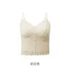 Camisola nueva de encaje francés para principios de primavera A206 con copas, estilo puro y seductor, top camisola sexy para llevar debajo