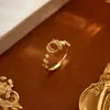 Anel Aberto Banhado a Prata 925 Esterlina Levemente Luxuoso Vintage Cravejado com Diamantes Flor Estrela Aberta Montagem para Joias DIY Oval