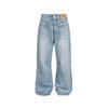 North Boundary Ropa para Hombre Estilo Americano Marca de Tendencia Otoño 2025 Nuevo Diseño Pantalones de Mezclilla Lavada Patchwork Pierna Recta para Hombre