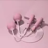 Corda de Pular Bola Grande Sem Molde Impressão de Logo Cor Personalizada Suporta Peso Rolamento Duplo Corda de Pular Treinamento Fitness Interno